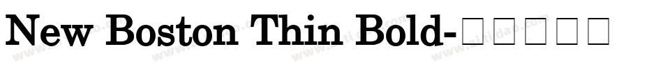 New Boston Thin Bold字体转换